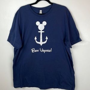 Unisex Canvas Disney Cruise Bon Voyage T-Shirt 
Color Navy Blue
Size 2XL